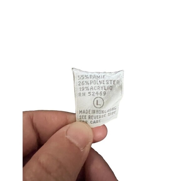 Vintage Large Sweater Graphix Abstract All Over Pattern Black Grey Crosby Y2K - Picture 5 of 5